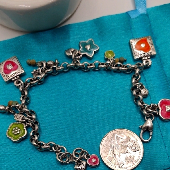 Brighton Havana Charm Bracelet Vintage Rare - Picture 1 of 5